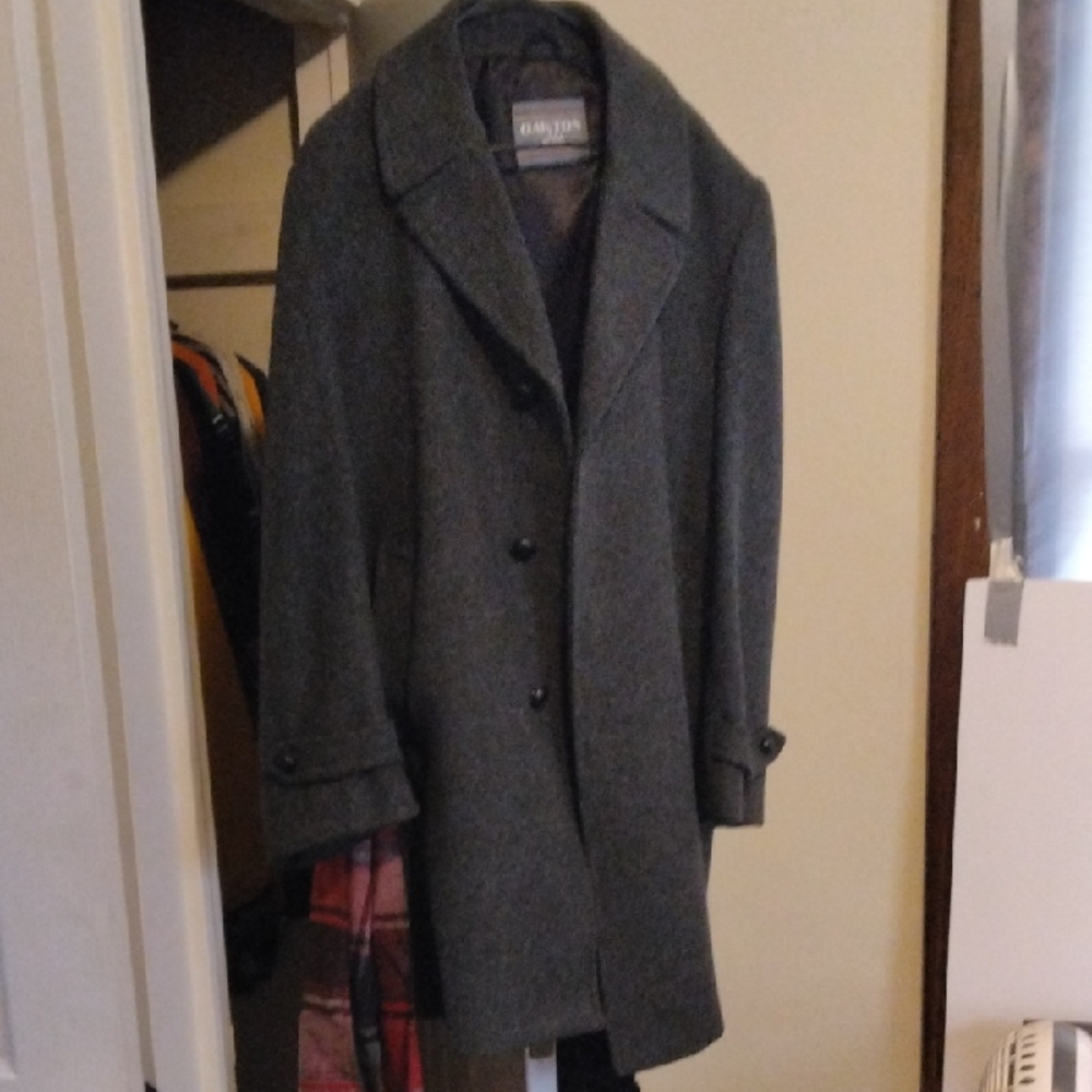 Oakton Men's Charcoal Wool-Blend Trench Coat